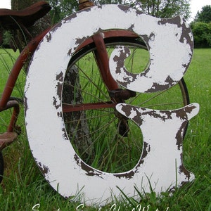LARGE WOODEN LETTERS Wooden Letters for Weddings Wall Letters for Nursery Large Letter G Rustic Wooden Wall Letters Guest Book Idea image 3