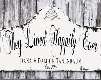 And They Lived Happily Ever After Sign | Fairytale Wedding Decor | Once Upon a Time | Rustic Wedding Decor | Fairytale Decor | Wedding Sign