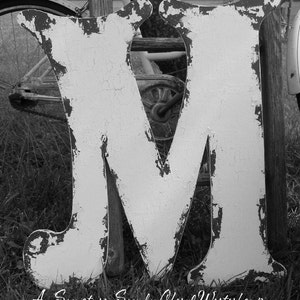 Large Wood Letter Wooden Wedding Letters Wooden Guest Book Alternative Wooden Letter M Letters Made of Wood Wedding Decor Nursery image 4