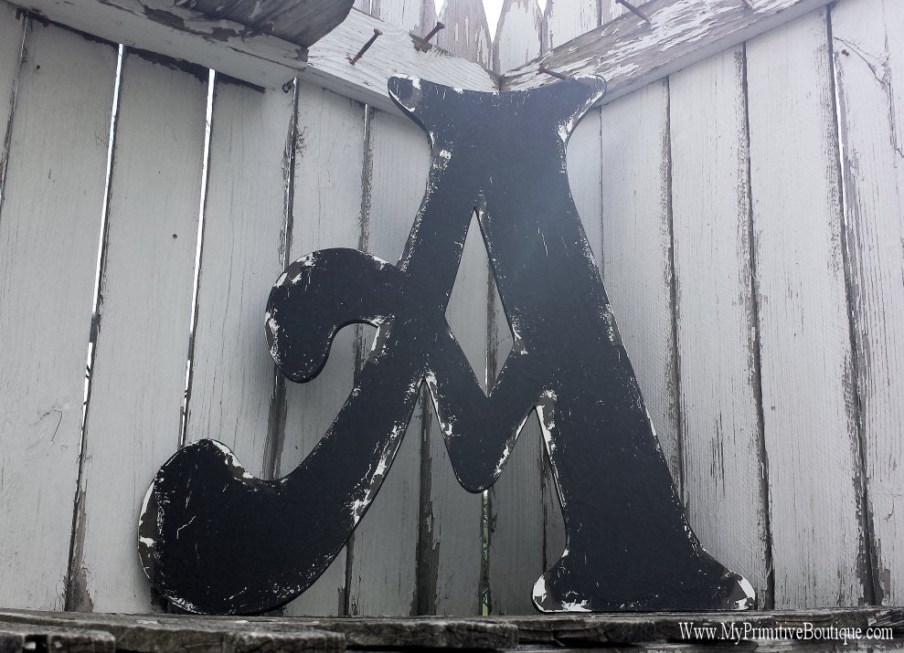 LARGE WOODEN LETTERS Rustic Wooden Letters Cut Out Wooden Etsy
