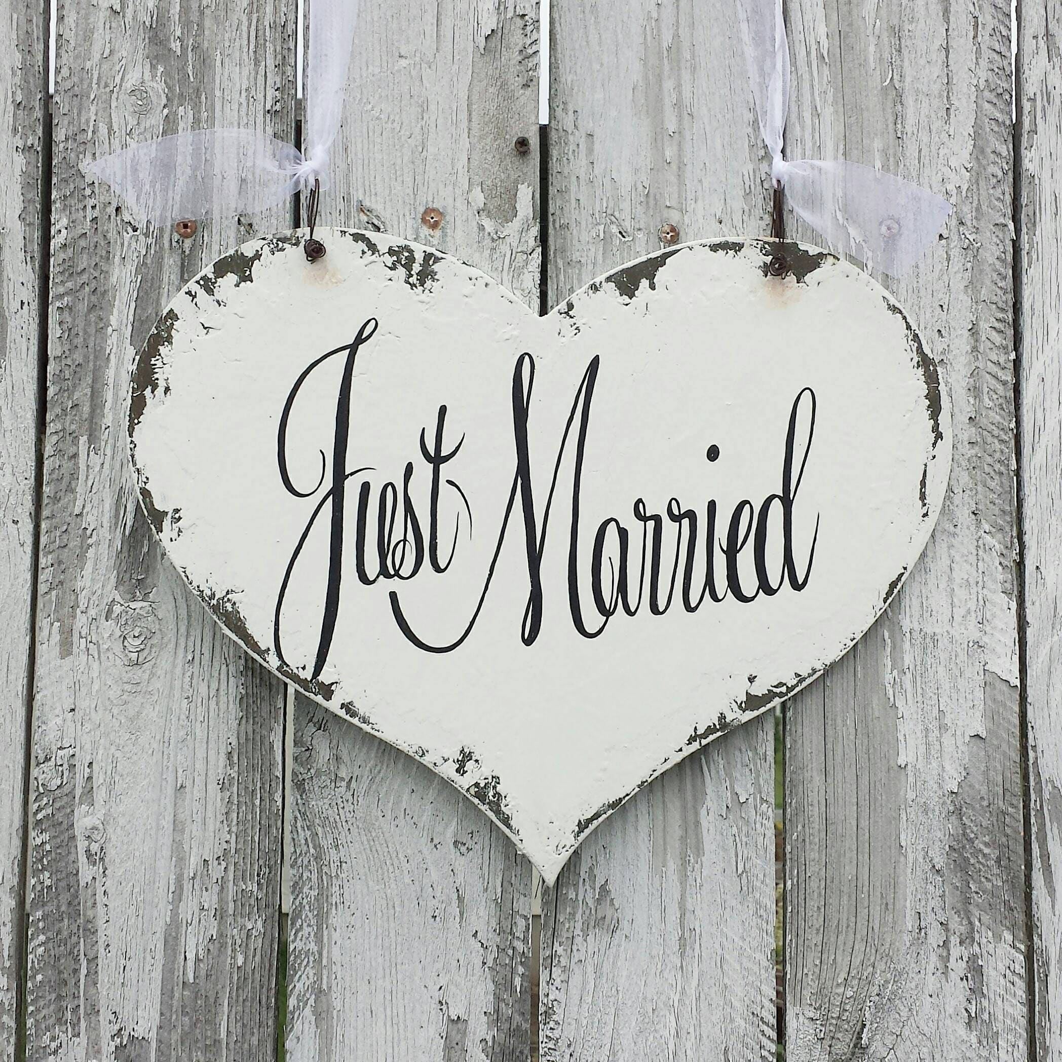 Just Married Heart Sign