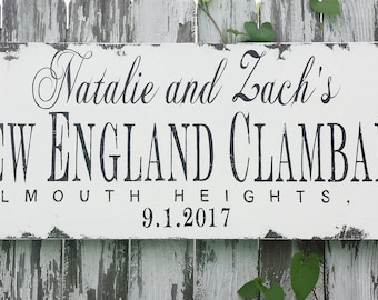 Clambake Decor | Personalized Clambake Sign | Clambake Decorations | Party Sign | Party Decorations | Rustic Gathering Sign | Seafood Sign