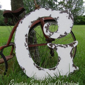 LARGE WOODEN LETTERS Wooden Letters for Weddings Wall Letters for Nursery Large Letter G Rustic Wooden Wall Letters Guest Book Idea image 2