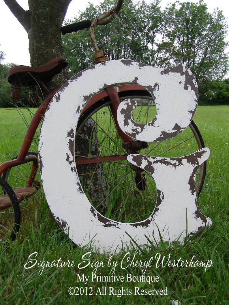 LARGE WOODEN LETTERS Wooden Letters for Weddings Wall Letters for Nursery Large Letter G Rustic Wooden Wall Letters Guest Book Idea image 2