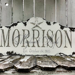 Beach House Sign | Beach House Decor | Rustic Beach Wedding Sign | Rustic Last Name Sign | Beach Wedding Decor | Beach Decor | Wooden Sign