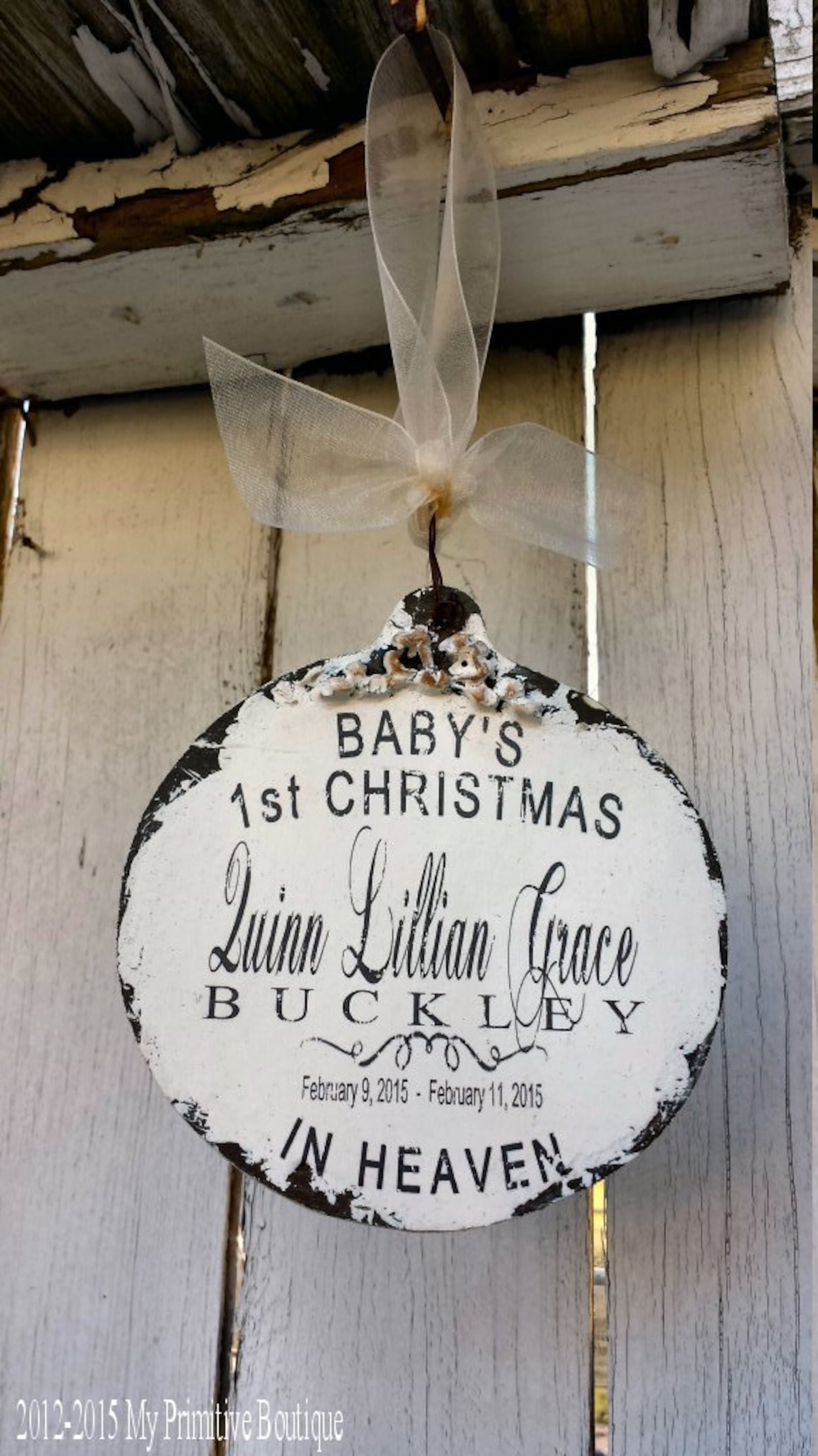 Babys First Christmas in Heaven Ornament Personalized Etsy