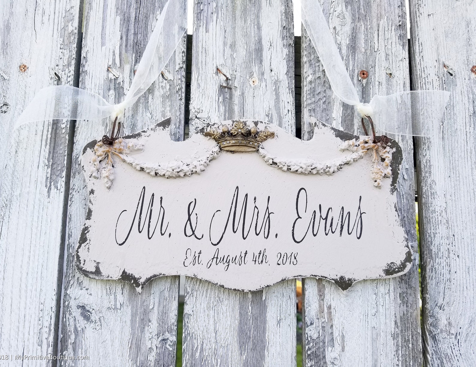 Fairytale Wedding Sign Mr and Mrs Sign Rustic Wedding Sign | Etsy