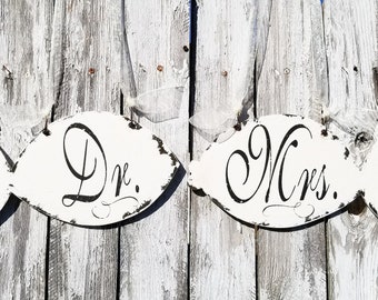 Wedding Chair Signs | Rustic Wedding Decor | Beach Wedding Signs | Fishing Wedding Decor | Nautical Wedding Signs |Beach Wedding Decor |Fish