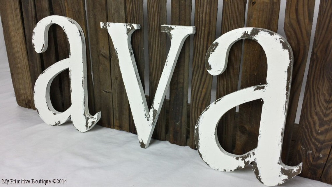 WOODEN LETTERS Wall Letters Wooden Name Letters 10 Etsy