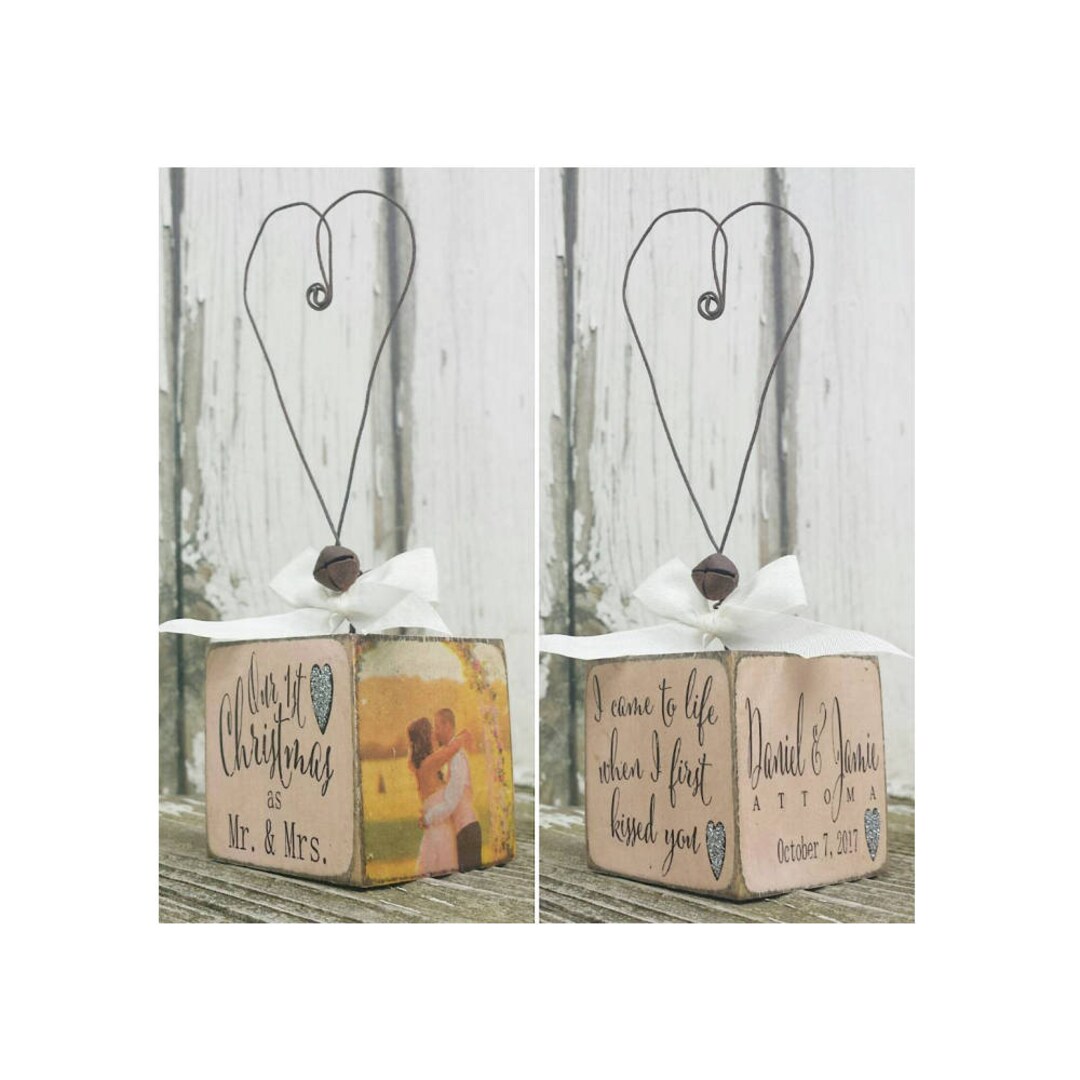 Our First Christmas Photo Ornament Personalized Wedding Ornament Our ...