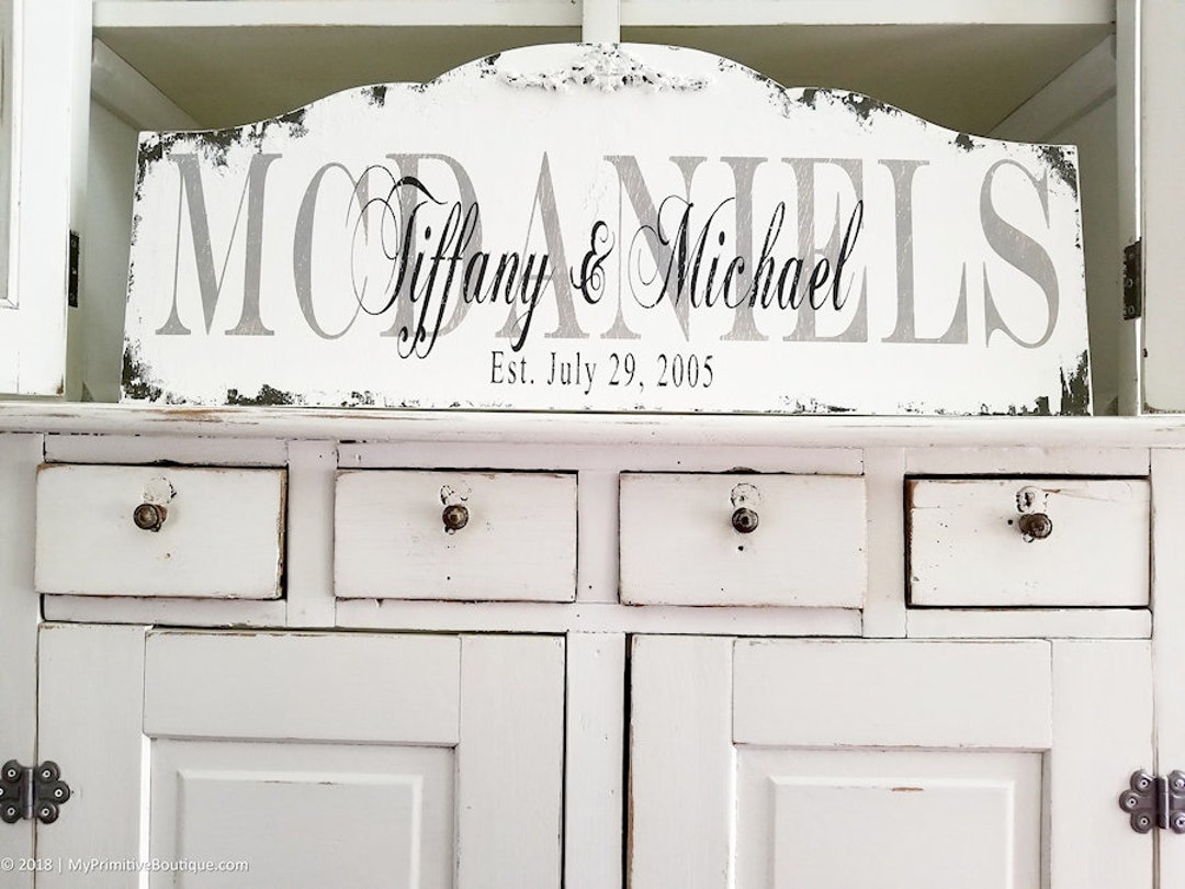 Last Name Wood Sign Established Name Sign Custom Last Name Sign Large