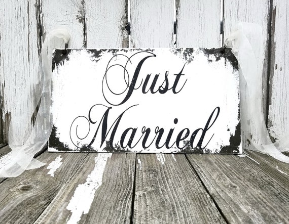 Just Married Vintage Sign 10