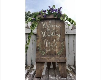 Rustic Wedding Welcome Sign | Rustic A-Frame Sign | Rustic Wedding Decor | Rustic Wood Welcome Sign | Rustic Ceremony Decor | Sandwich Board