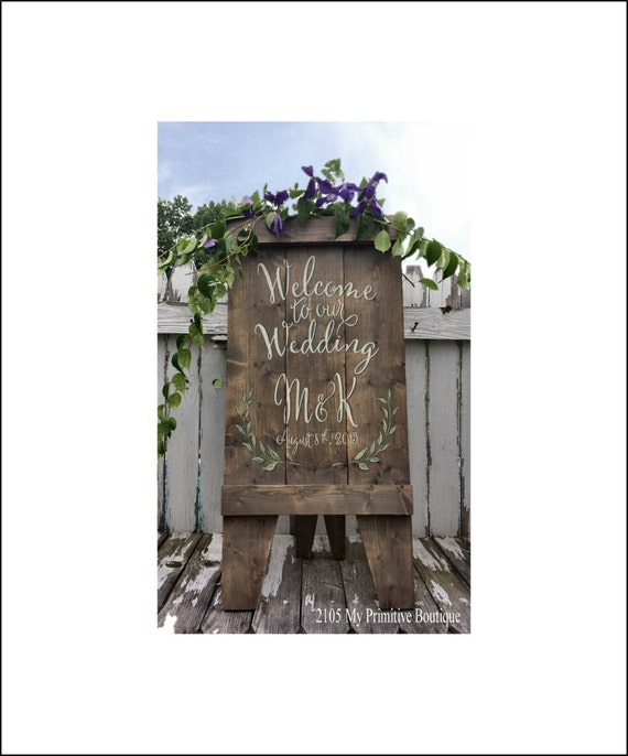 Rustic Welcome Wedding Sign A Frame Sign A Frame Rustic Wedding