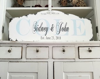 Last Name Sign | Family Name Sign | Rustic Wedding Decor | Rustic Wedding Sign | Shabby Cottage Decor | Rustic Wood Sign | Farmhouse Sign