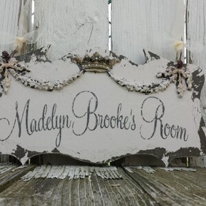 Baby Name Sign Nursery Name Sign Wood Name Sign Distressed Name Sign Door Name Sign Wall Name Sign Nursery Name Decor image 2