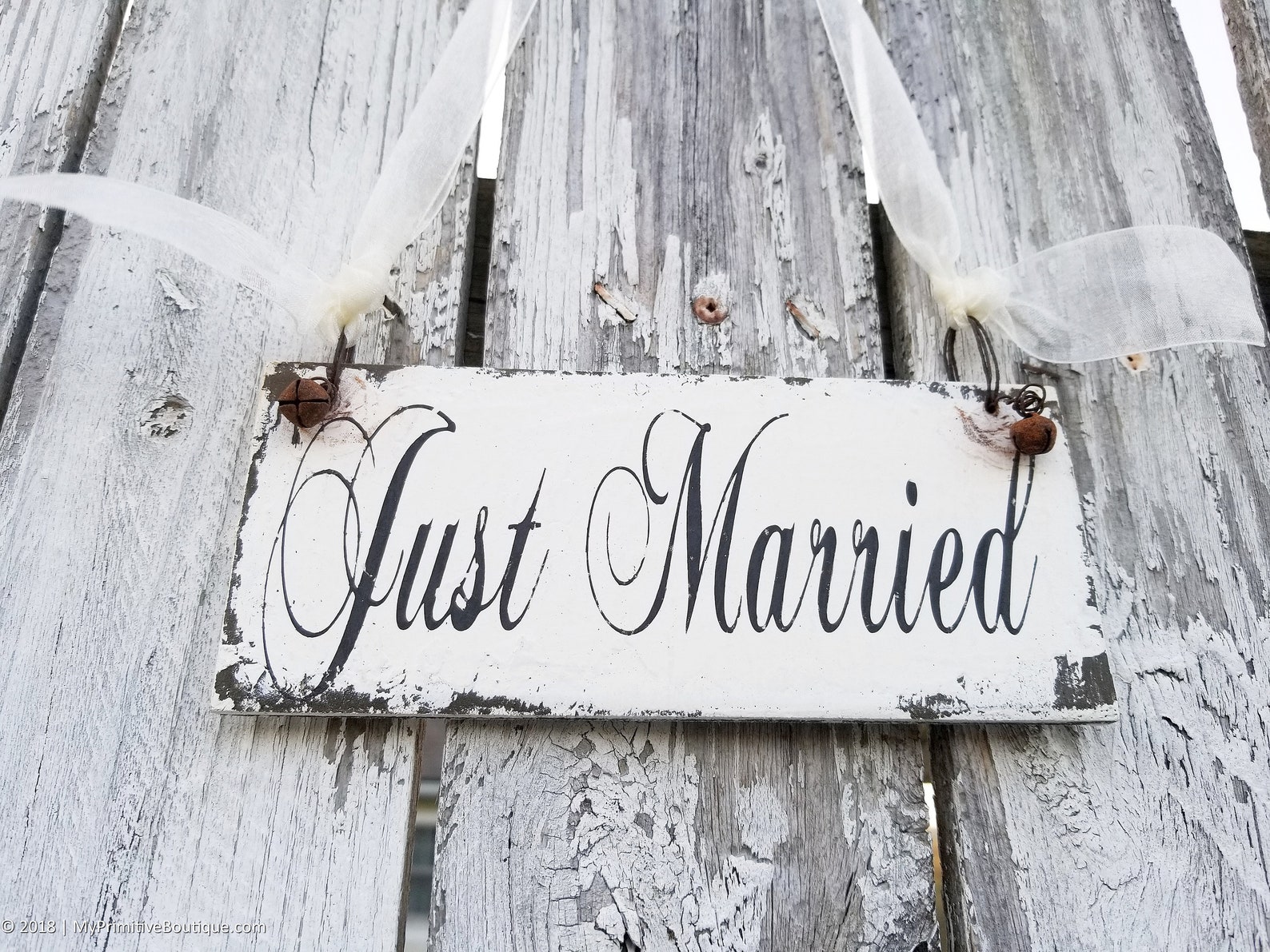 JUST MARRIED SIGN | Wedding Sign | Just Married Prop | Rustic Wedding ...