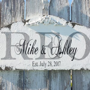 Small Established Sign | Last Name Sign | Wooden Family Name Sign | Rustic Wedding Sign | Vintage Inspired Wedding | Shabby Cottage Decor |