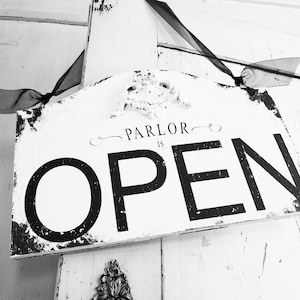 OPEN and CLOSED SIGN | Business Sign | Unique Open Closed Sign | Custom Business Sign | Personalized Business Sign | Shabby Chic Door Signs