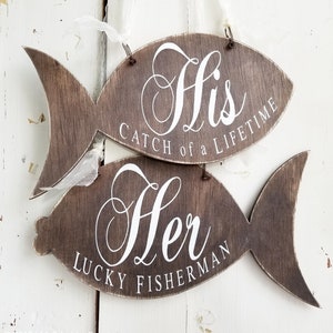 Mr and Mrs Rustic Wedding Signs | Beach Wedding Signs | Fishing Wedding Decor | Rustic Beach Wedding Decor | Rustic Wedding Decor |Fisherman