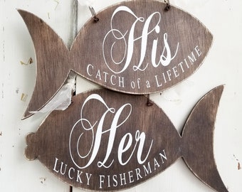 Mr and Mrs Rustic Wedding Signs | Beach Wedding Signs | Fishing Wedding Decor | Rustic Beach Wedding Decor | Rustic Wedding Decor |Fisherman