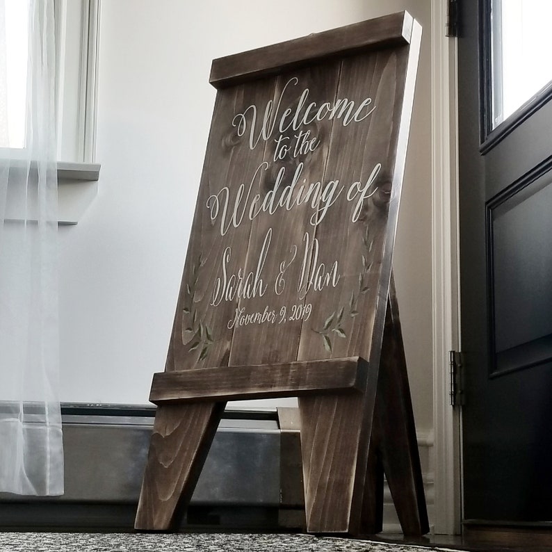 Rustic Welcome Wedding Sign A Frame Rustic Welcome Wedding Sign A
