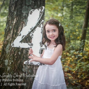 BIG WOODEN NUMBERS Numbers Made of Wood Large Wood Number 5 Large Birthday Photo Prop Distressed Wood Numbers Gigantic Numbers image 7