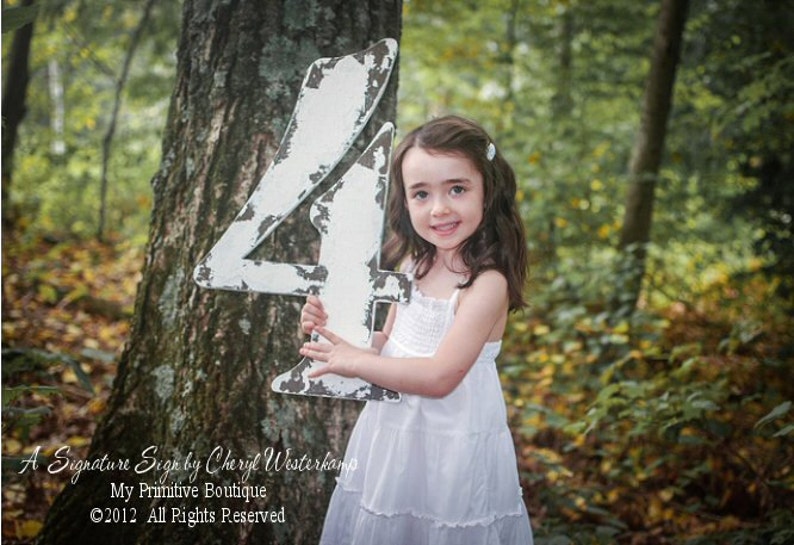 BIG WOODEN NUMBERS Numbers Made of Wood Large Wood Number 5 Large Birthday Photo Prop Distressed Wood Numbers Gigantic Numbers image 7