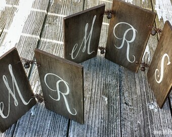 Wood Mr and Mrs Signs | Mr and Mrs Table Signs | Barn Wedding Decor | Rustic Wedding Decor | Sweetheart Table Decor | Reception Decor