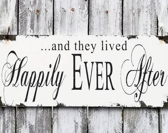 Happily Ever After | Wedding Sign | Rustic Wedding Sign | Ring Bearer Sign | Flower Girl Sign | Just Married | Wedding Ceremony Signs | Wood