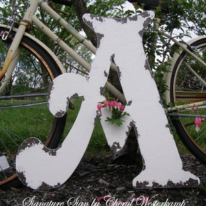 LARGE WOODEN LETTERS | Letter A | Wooden Cut Out Letters | Rustic 24 Inch Wooden Letters | Guest Book | Wooden Wall Letters | Wood Monogram