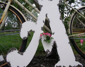 GROTE HOUTEN LETTERS | Letter A | Houten uitgesneden letters | Rustieke houten letters 24 inch | Gastenboek | Houten muurletters | Houten monogram