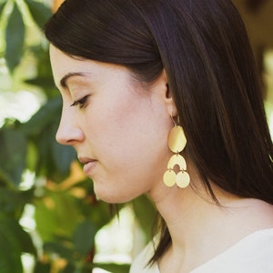 Geometry Earrings, Statement Earrings, Bold Earrings, Gift for Her, Tassel Fringe Earrings, DEA