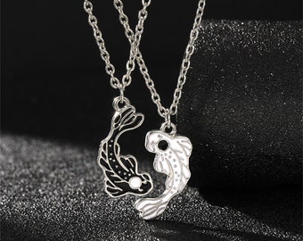 Collier de couple 2pcs, Jujutsu Kaisen Gojo & Geto Stacy Collier de couple assorti, Cadeau esthétique Y2k, Cadeau pour lui, Cadeau pour elle