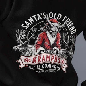Krampus Sweatshirt Creepmas Goth Clothes Spooky Christmas Krampusnacht Halloween Gothmas Elder Emo Employee Christmas Gifts Bulk