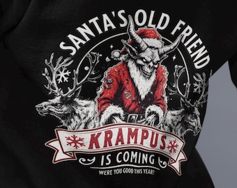 Krampus Sweatshirt Creepmas Goth Clothes Spooky Christmas Krampusnacht Halloween Gothmas Elder Emo Employee Christmas Gifts Bulk