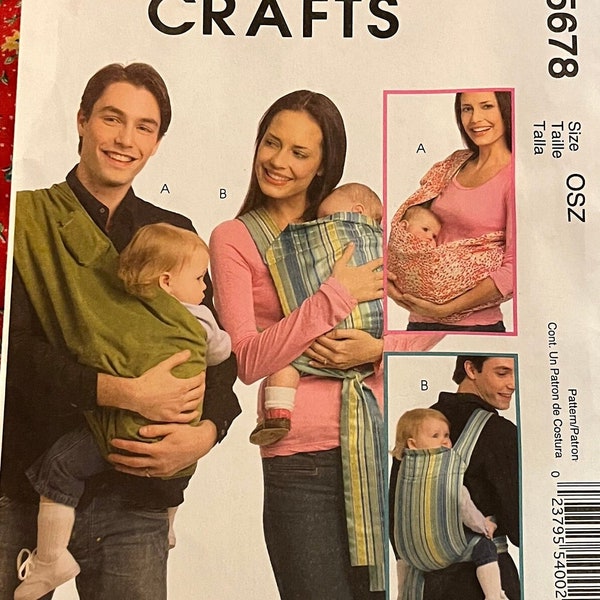 Baby Carriers Pattern -- McCall's Crafts M5678, 2008, Snuggle baby close, wrap, sling