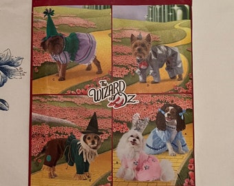 Dog Costumes Pattern * Wizard of Oz Simplicity Pattern 2548 Size A (XS, S, M Dogs), Dorothy, Tin Man, Scarecrow, Cowardly Lion, Good Witch