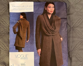 Jacket Pattern, Vogue V1129, Size AA:  6, 8, 10, 12, Donna Karan Collection, Vogue American Designer, Unlined fitted jacket, pockets, 2009