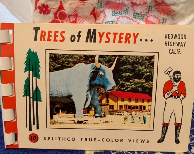 Vintage Trees of Mystery... Redwood Highway, Calif. Book, 10 Selithco