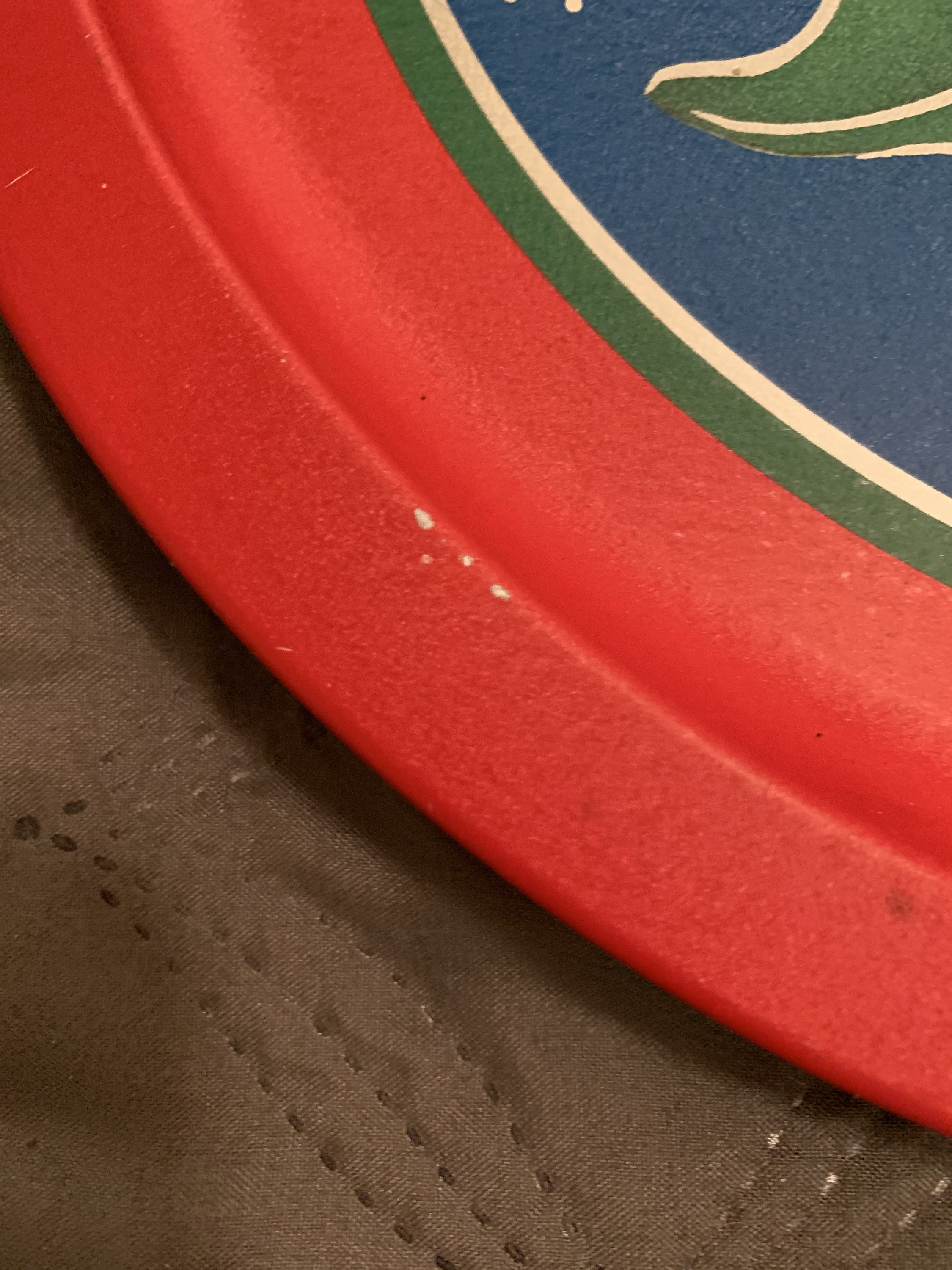 2 Vintage Christmas Trays round metal trays red with Elf on Etsy