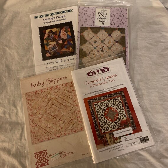 4 Quilt Patterns Crazy With a Twist Pieces From My Heart Etsy