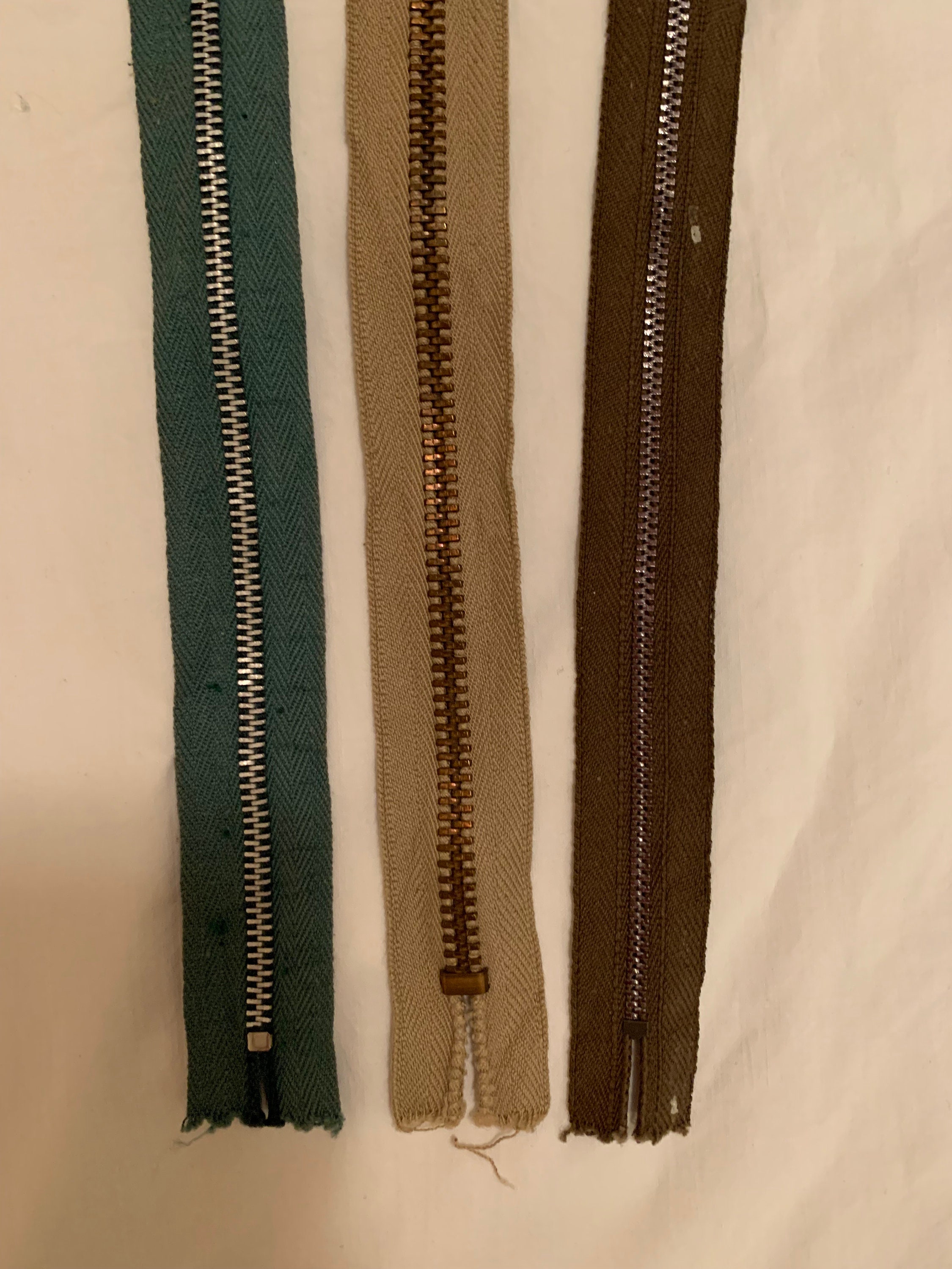 Vintage Zippers 3 zippers previously used older notions Etsy