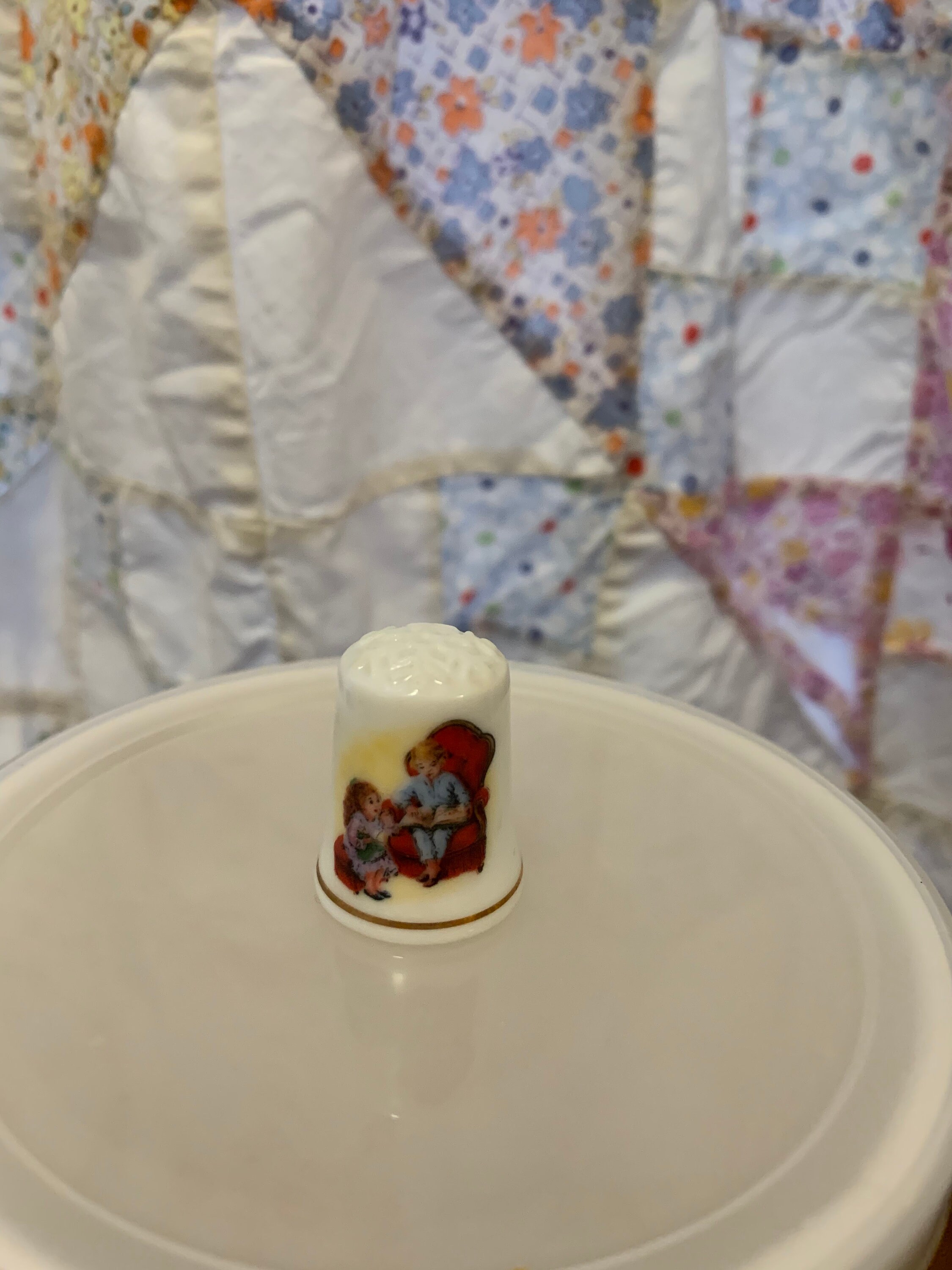 Two Avon Thimbles Collectible ceramic thimbles Christmas Etsy