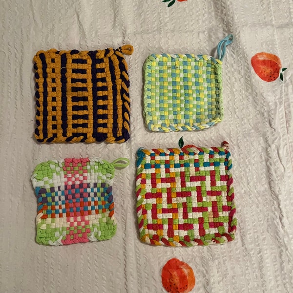 Cotton Loop Potholders Etsy