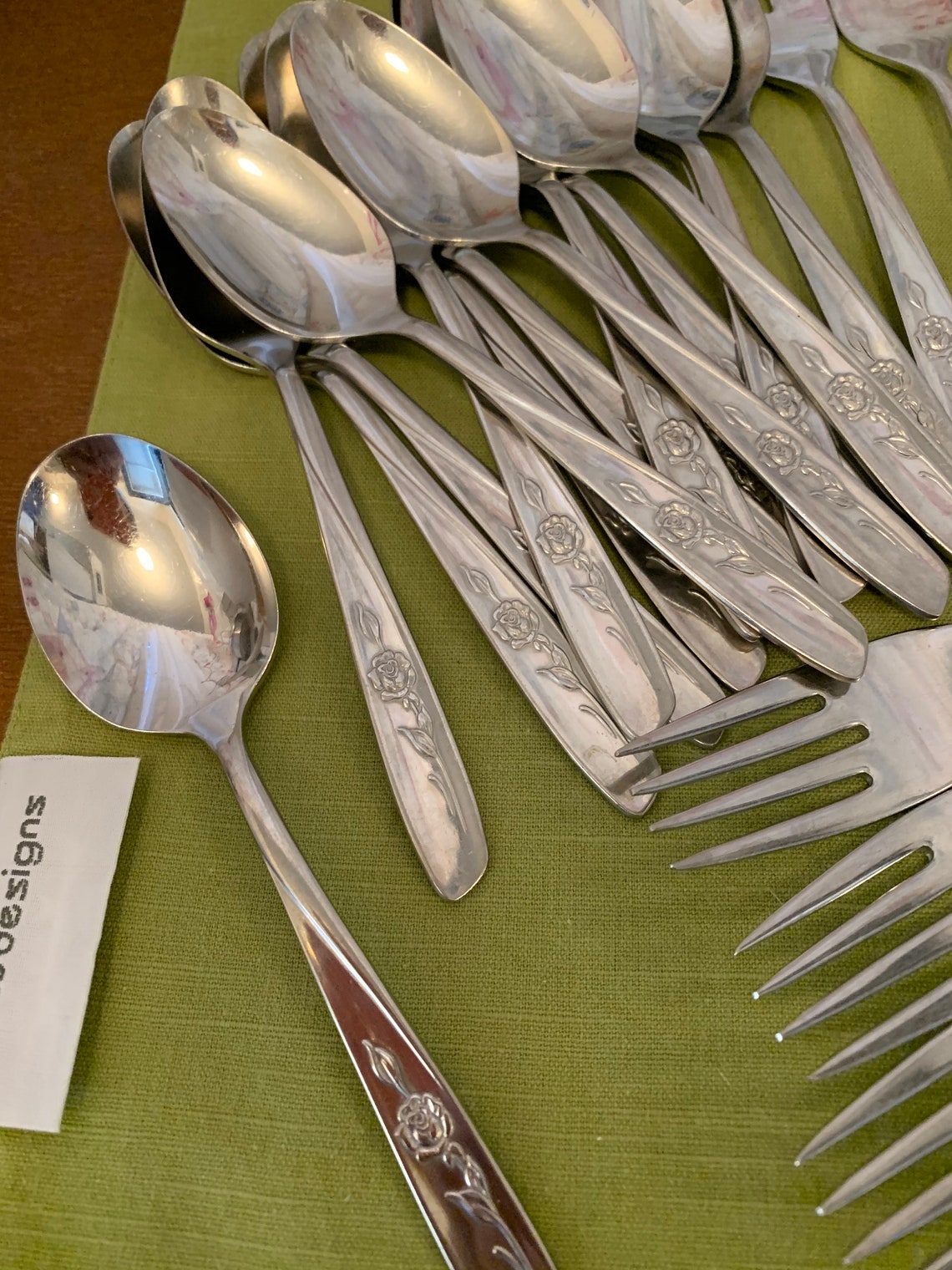 Vintage silverware with roses Oneida Ltd. Wm. A. Rogers Etsy