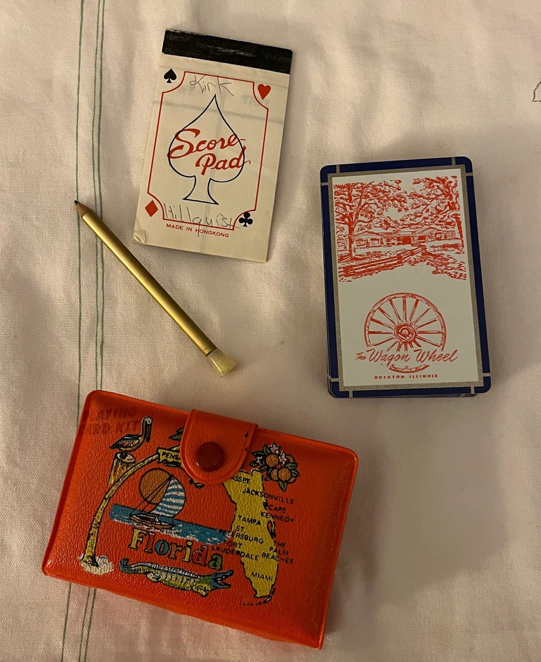 Vintage Playing Cards in Souvenir Case With Snap Playing Etsy