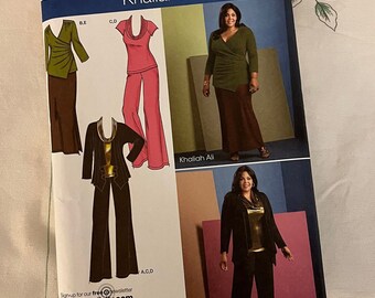 Khaliah Ali Collection Pattern:  Simplicity 1945 Misses' Women's Pants, Skirt, and Knit Tops and Cardigan, Size AA (10, 12, 14, 16, 18) 2011