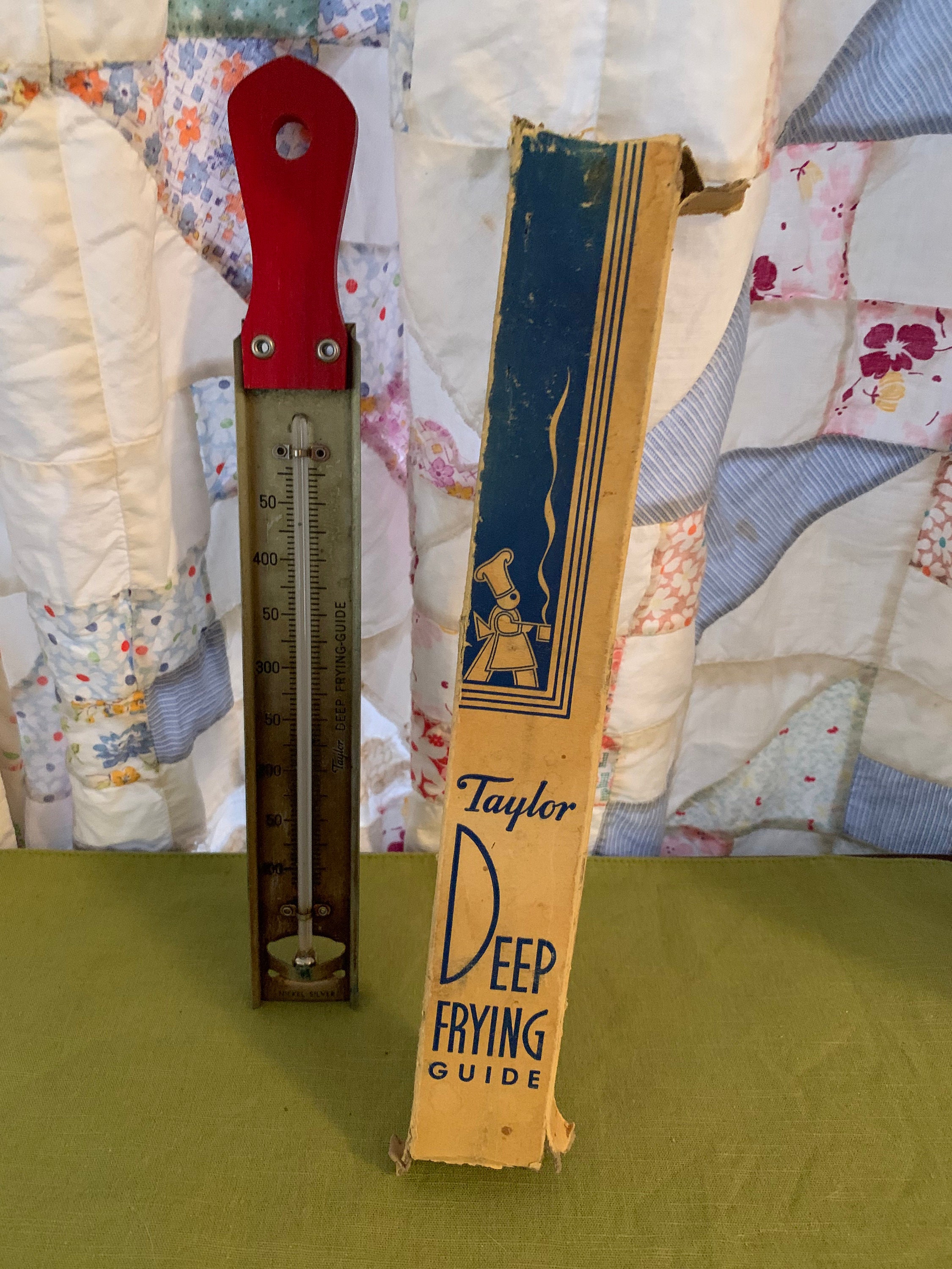 2 Vintage Taylor Nickel Silver Candy And Fry Oil Thermometer Therm