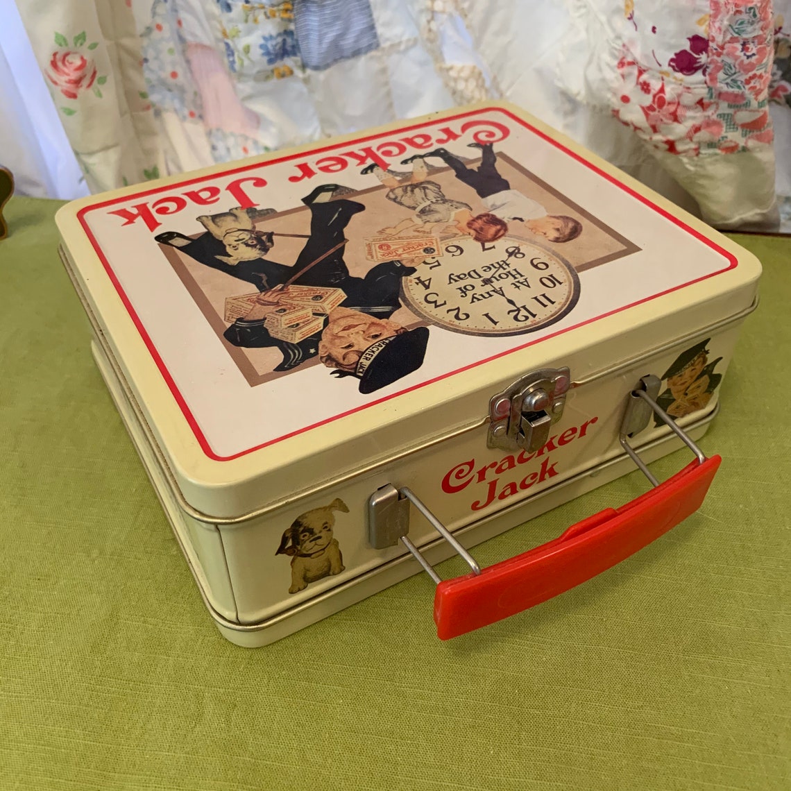 Vintage Cracker Jack Lunch Box Tin Metal 2001 Recot At Etsy